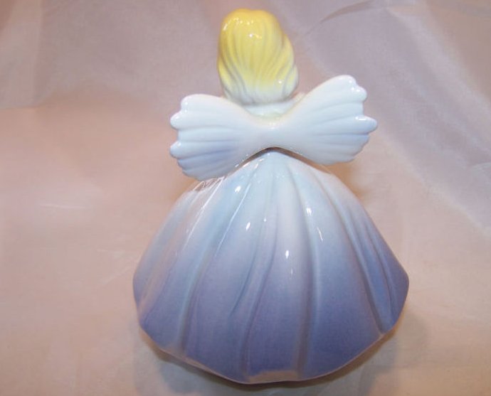 Image 2 of    Josef Originals Angel in Periwinkle Dress, Rhinestone