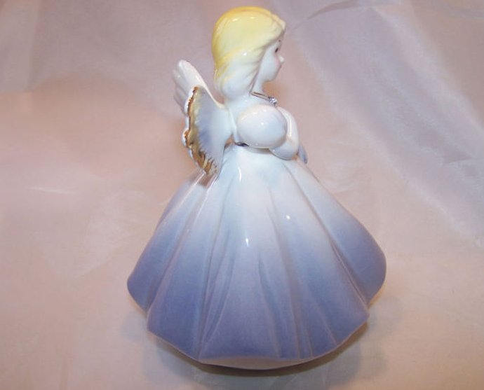 Image 3 of    Josef Originals Angel in Periwinkle Dress, Rhinestone