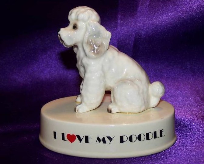    George Good I Love My Poodle Figurine, Japan