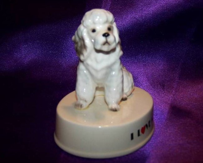 Image 3 of    George Good I Love My Poodle Figurine, Japan