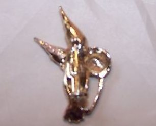 Image 1 of Gerrys Hummingbird Pin, Brooch w Rhinestone