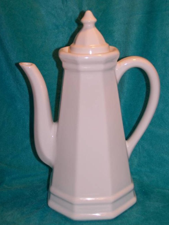 Image 0 of Pfaltzgraff Tea Coffee Pot White 12 c