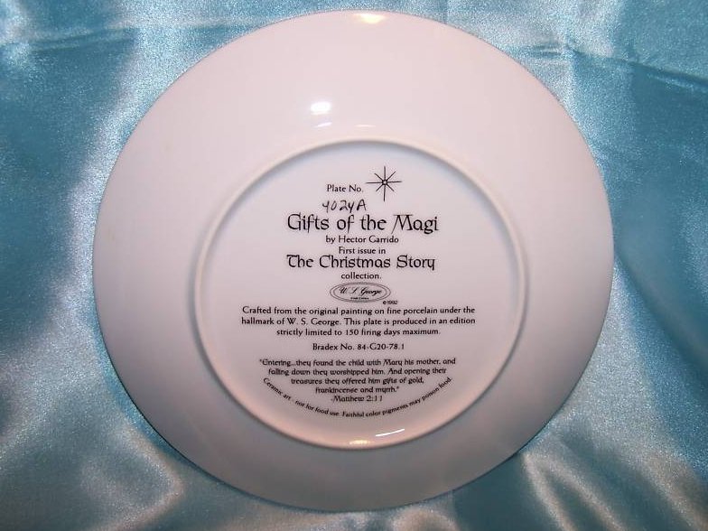 Image 1 of Gifts of the Magi Bradford Plate w COA, New in Box