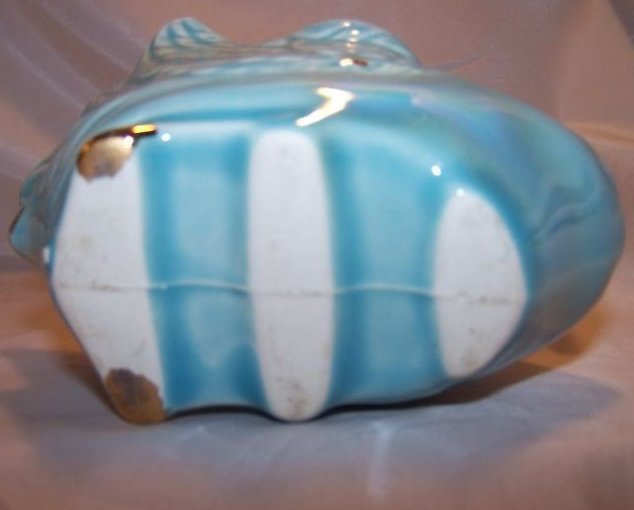 Image 4 of Gorgeous Blue Swan Ceramic Planter w Gold Highlights