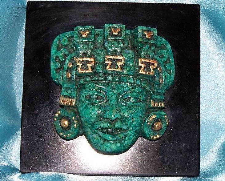 Image 0 of Great Aztec or Mayan Head, Reproduction in Crushed Marble