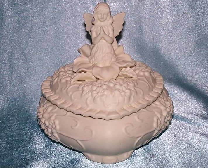 Image 0 of Heart Shaped Fairy Trinket Box with Flowers, Vines