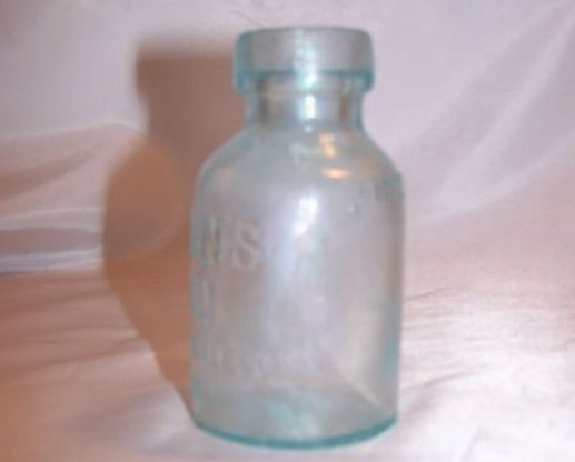 Image 1 of Mellin's Mellins Food Aqua Blue Glass Bottle Approx 1800