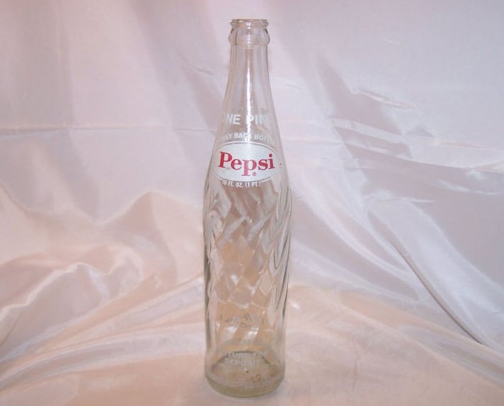 Image 1 of Pepsi Cola Pepsi Pop Bottle Old Swirled Glass 