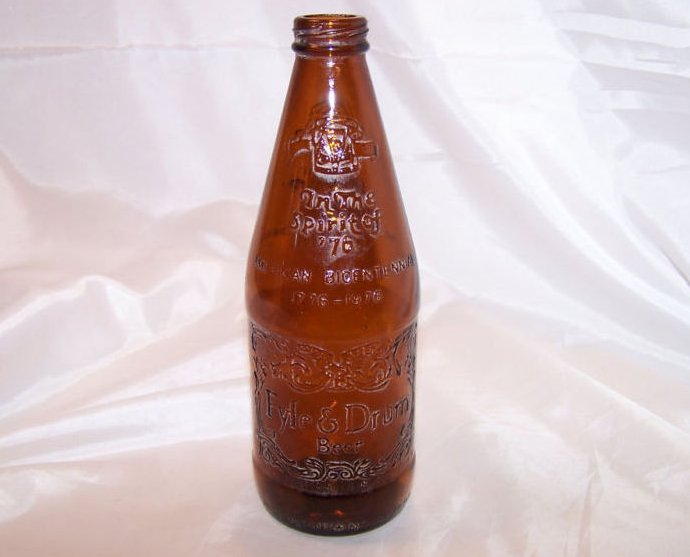 Image 0 of 1976 Fyfe and Drum Brown Glass Beer Bottle