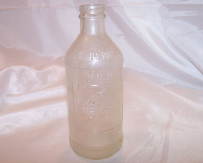 Image 0 of Pepsi Pop Bottle, 10 oz, Old Textured Glass