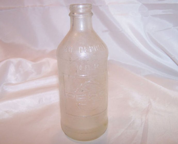 Pepsi Pop Bottle, 10 oz, Old Textured Glass