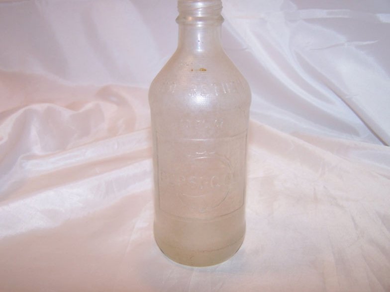 Image 1 of Pepsi Pop Bottle, 10 oz, Old Textured Glass