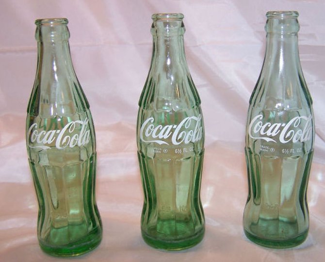 Image 3 of Six and a Half Oz Coke Coca Cola Green Glass Soda Pop Bottle