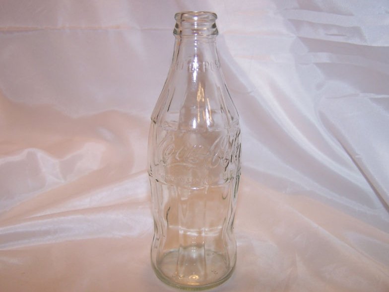 Image 1 of Coke Coca Cola Soda Pop Bottle, 10 oz, Clear Ridged 