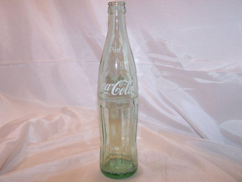 Image 1 of Coke Coca Cola Pop Bottle, Green Glass, 16 oz