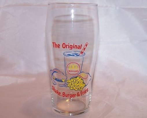 McDonald's Original Shake, Burger, Fries Glass, Cup