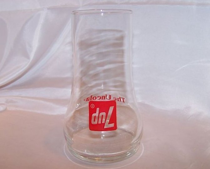 Vintage Upside Down 7-Up Glass
