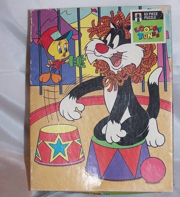 Image 3 of Sylvester and Tweety Puzzle 63 Piece Looney Tunes 1990