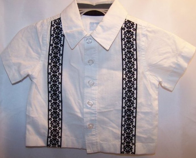 Image 1 of New Sz 0-3 Months Boys 1 pr Pants, 2 Button Shirts 