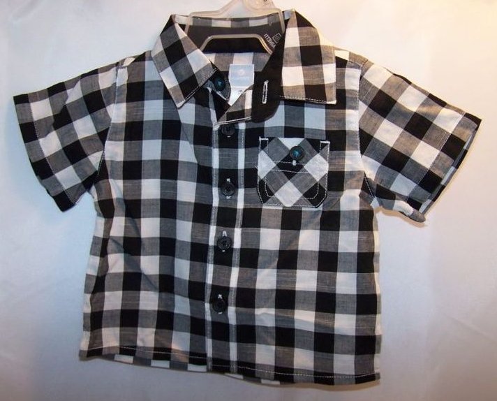 Image 3 of New Sz 0-3 Months Boys 1 pr Pants, 2 Button Shirts 