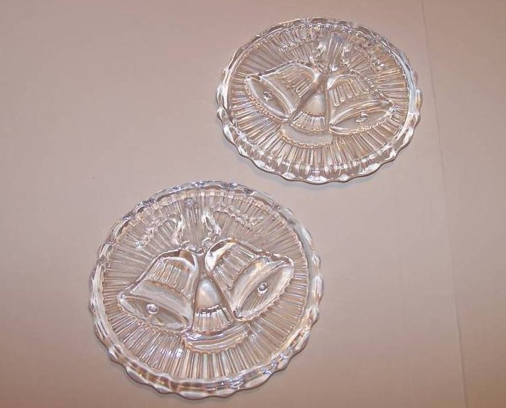 Image 1 of Christmas Crystal Ornaments, 3 Bell Design