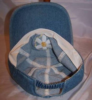 Image 2 of Ball Cap, Girls Daisy on Denim Blue, Ages 3 to 6