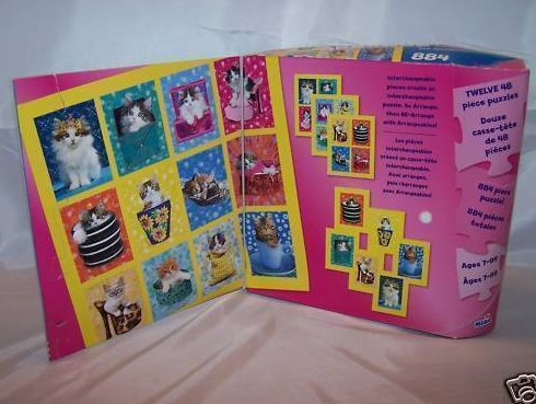 Image 1 of Cat Puzzles New in Box 12 Kitten Arrange-Ables Puzzles Puzzle