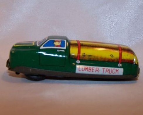 Image 2 of Tin Lumber Truck, Friction Engine Motor, Japan, Vintage