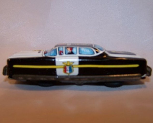 Image 1 of Tin Police Car, Friction Engine, Vintage, Japan