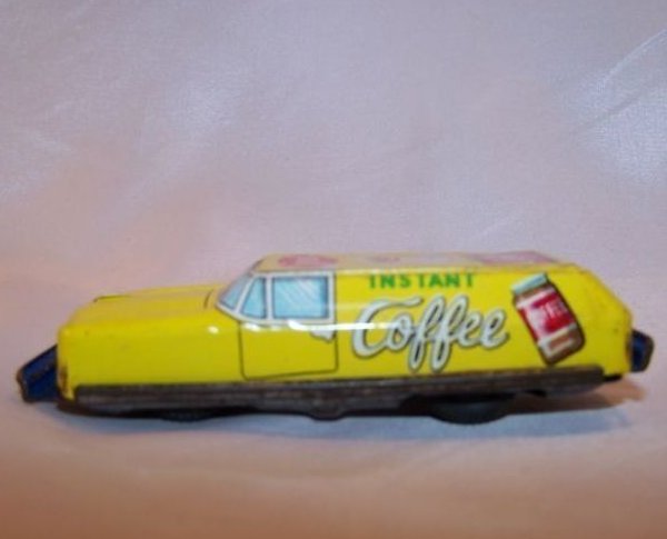 Image 0 of Tin Coffee Car, Friction Engine Motor, Japan, Vintage