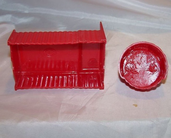 Image 4 of Dollhouse Bed and Chair, Vintage, Plastic