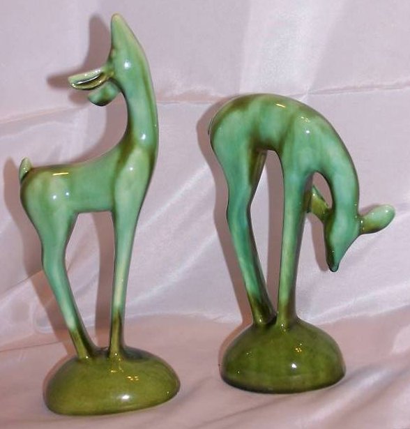 Elwill Canada Art Pottery Deer Pair