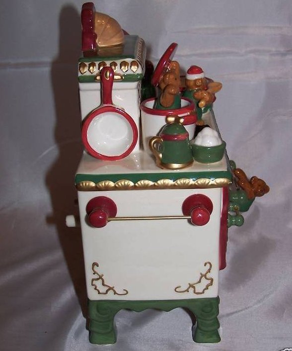 Image 3 of Music Box, Candle Holder Stove w Cooking Bears 