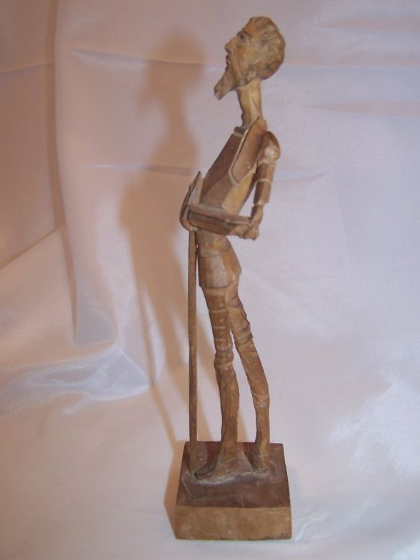 Image 1 of Don Quixote Duro, Hand Carved, Wooden Wood