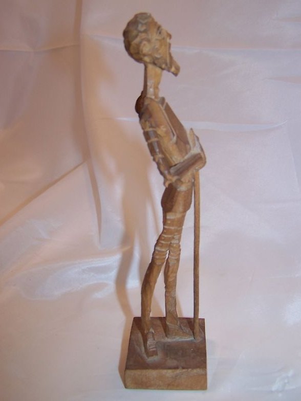 Image 3 of Don Quixote Duro, Hand Carved, Wooden Wood