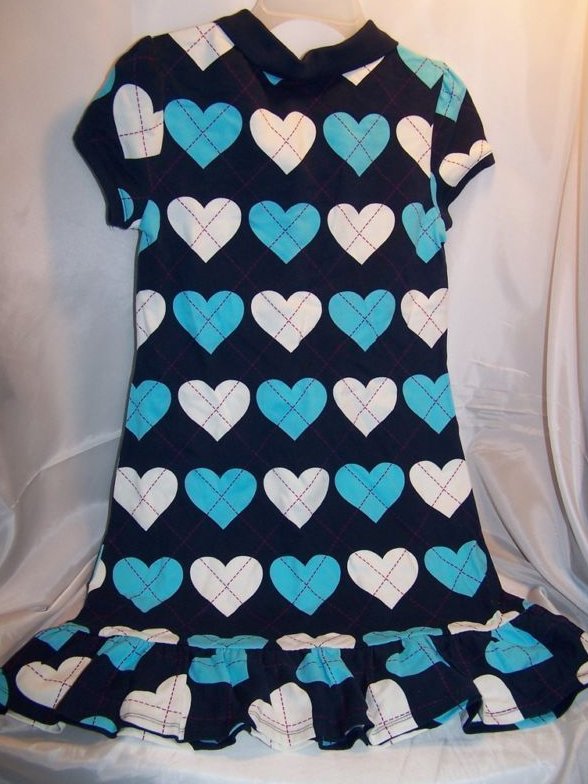 Image 1 of New Sz XL 14 Old Navy Blue Heart Dress 