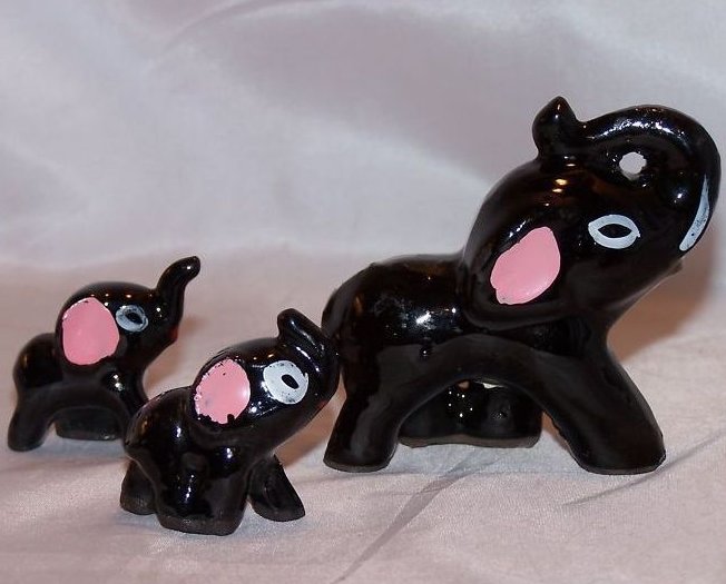 Image 1 of Elephant Family Japan Japanese 3 Piece Set Figurines