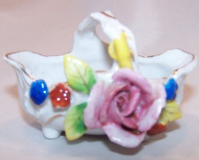Rose, Flower Basket, Made in Occupied Japan