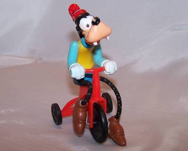 Image 0 of Goofy Riding a Trike Tricycle, Vintage