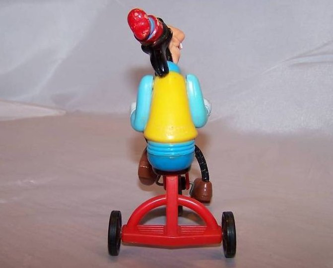 Image 1 of Goofy Riding a Trike Tricycle, Vintage