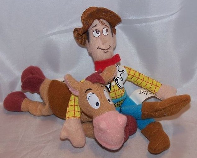 Woody and Bullseye Stuffed Plush, Toy Story, Disney