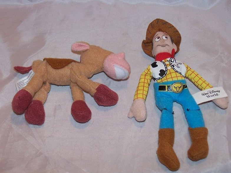 Image 1 of Woody and Bullseye Stuffed Plush, Toy Story, Disney