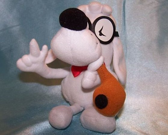 Image 2 of Mr. Peabody with Pipe, Stuffed Plush, Rocky and Bullwinkle