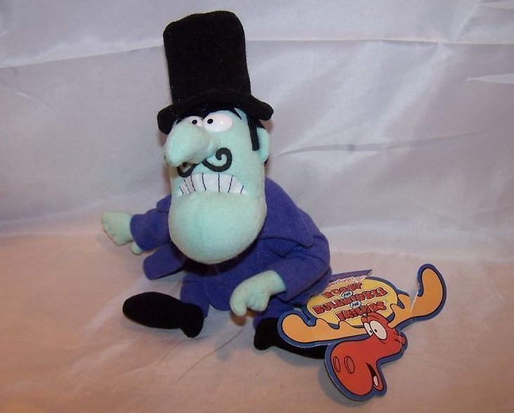 Image 1 of Villian Snidely Whiplash Stuffed Plush, Rocky Bullwinkle