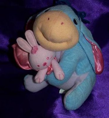 Image 0 of Eeyore w Bunny Blankie, Plush Stuffed Animal