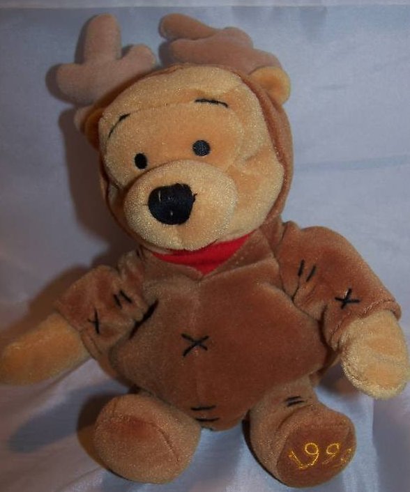 Winnie the Pooh, Reindeer Pooh, Stuffed Plush, Disney