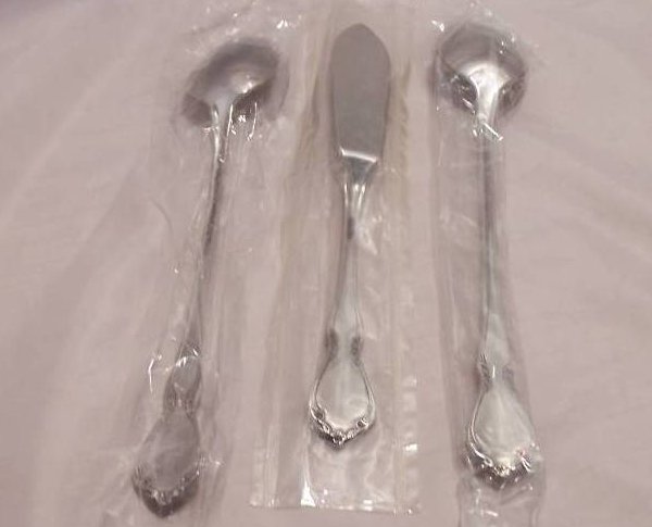 Image 1 of New Two Long Handled Teaspoons, One Spreader, Oneidacraft