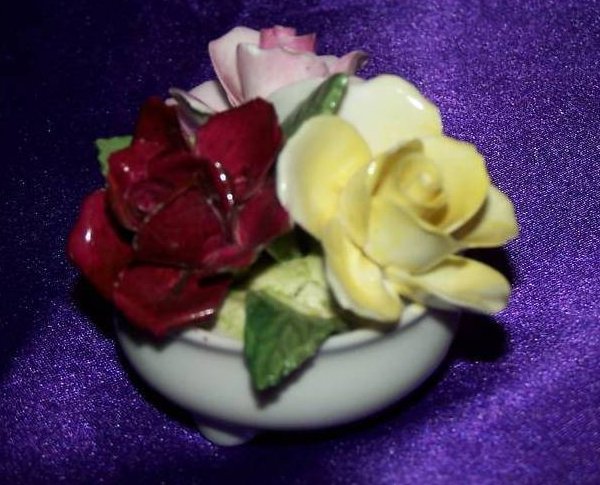 Crown Staffordshire June Flower Bouquet in Bowl, England