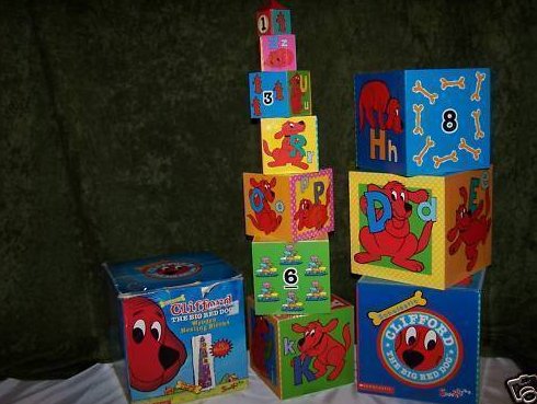 Image 0 of Clifford the Big Red Dog Stacking Blocks, Wooden