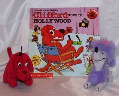 Clifford and Cleo Stuffed Plush Dogs and Book